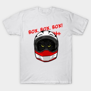 funny cat driver – Box, box, box! (Luigi) T-Shirt